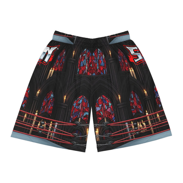Sin™ Basketball Shorts (AOP)