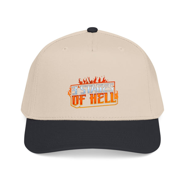 Three Stages of Hell™ Mid Profile Baseball Cap (Black / Natural)