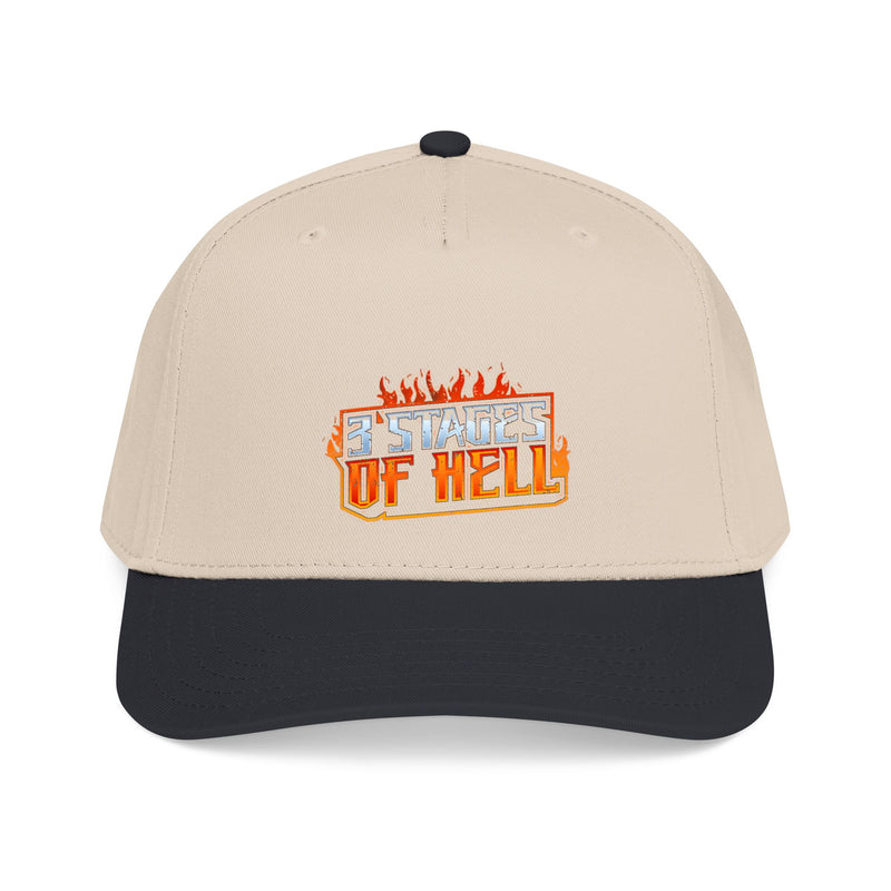 Three Stages of Hell™ Mid Profile Baseball Cap (Black / Natural)