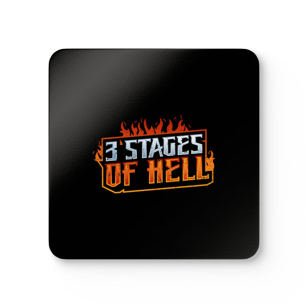 Three Stages of Hell™ Corkwood Coaster Set