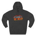 Three Stages of Hell™ Three-Panel Fleece Hoodie (Charcoal Heather)